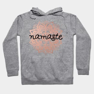 Namaste Rose Gold Mandala Hoodie